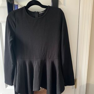 Black peplum top